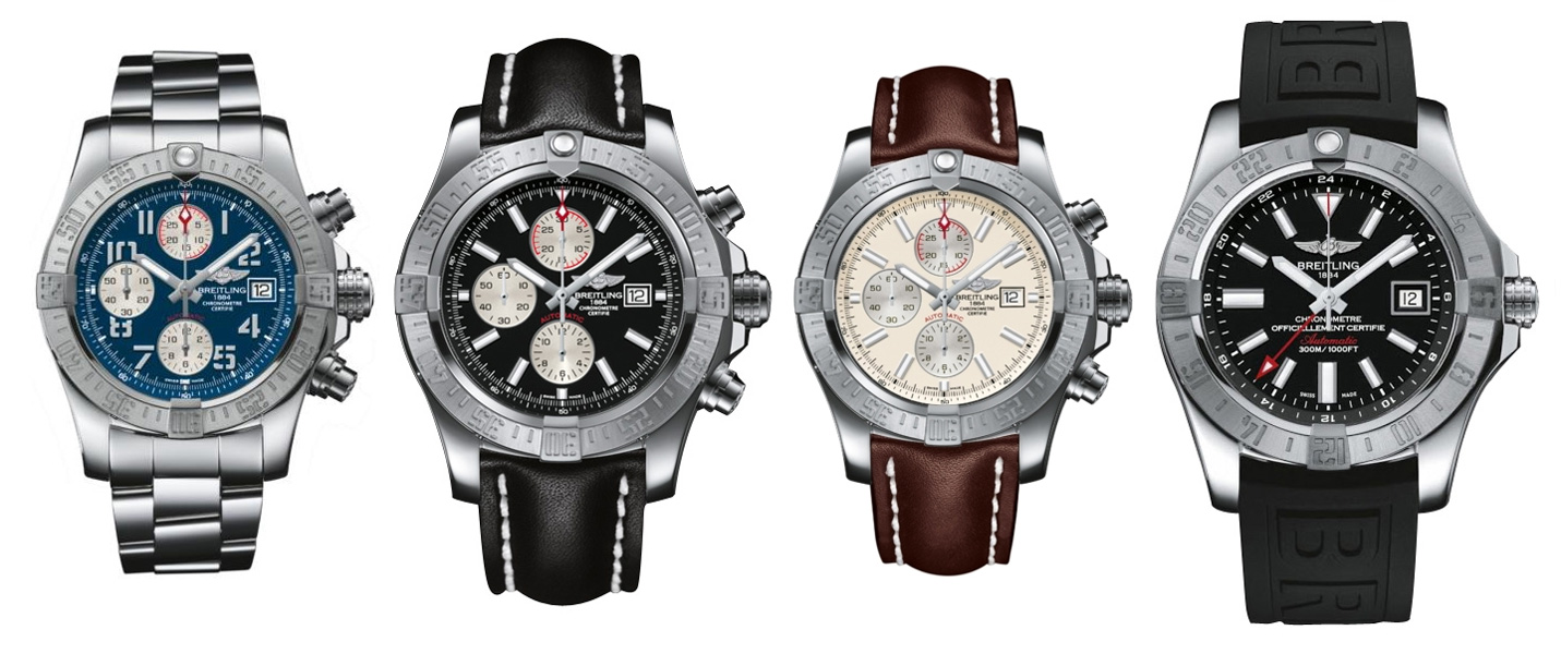 A selection of Breitling Avenger