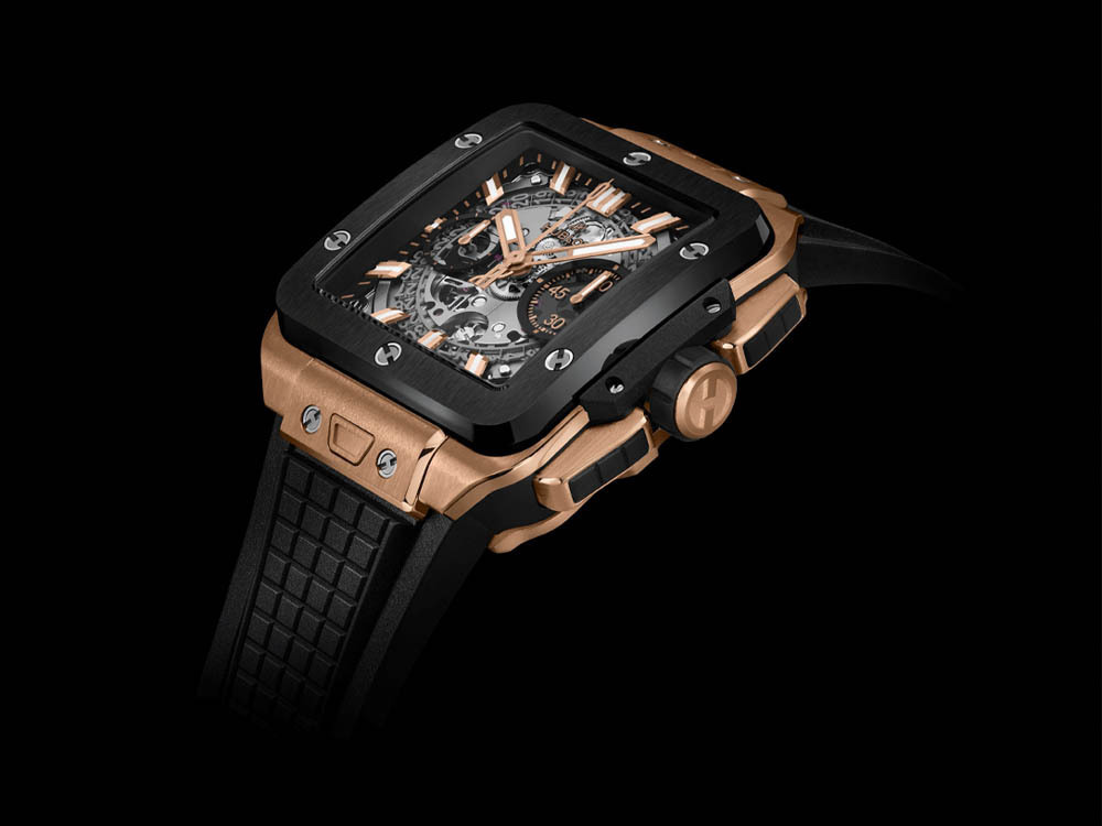 Hublot Square Bang Unico King Gold Ceramic 821OM0180RX PR HR B