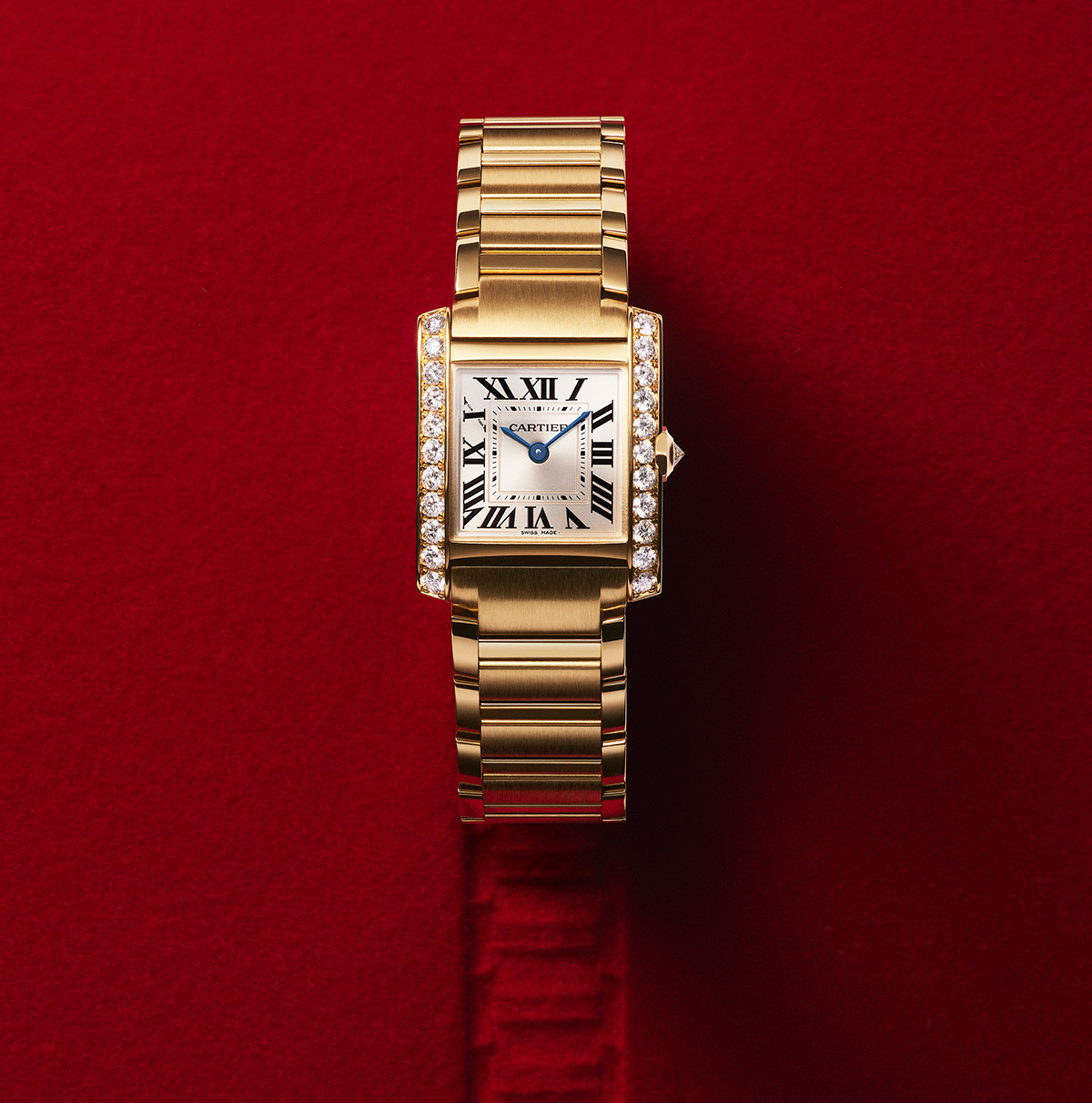Cartier Tank Francaise zlato dragulji