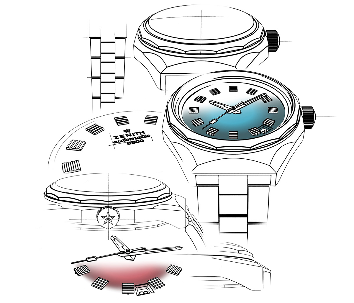 ZENITH DEFY REVIVAL ambijentalna skice