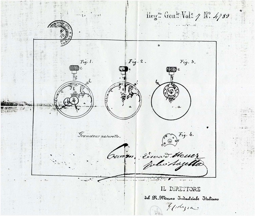 Vec 1869. godine Edouard Heuer patentirao je sistem navijanja koji se temelji na krunici cime je zamenjeno do tada dominantno resenje koje je koristilo kljuc