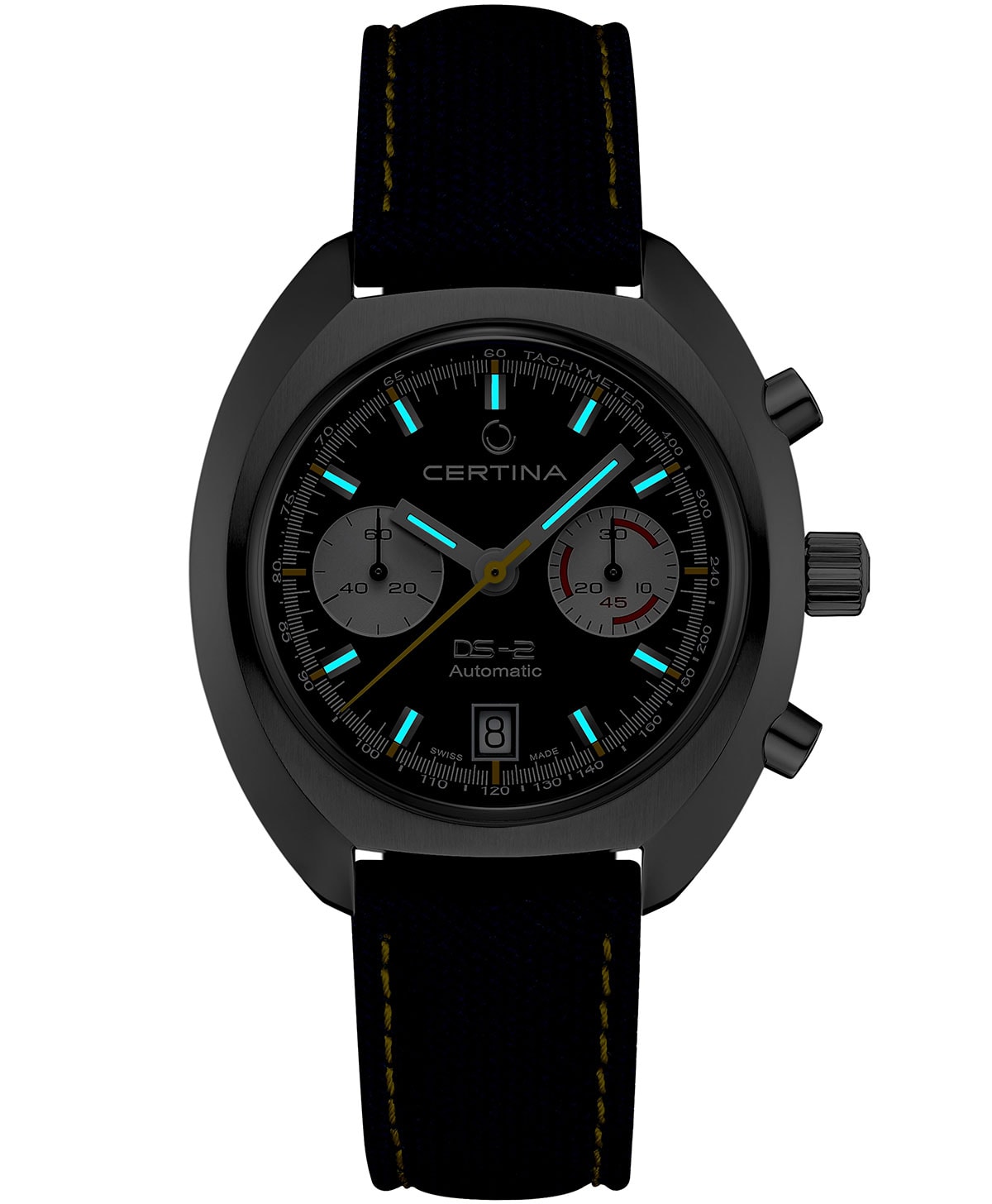 Certina DS 2 Chronograph Automatic luminacija