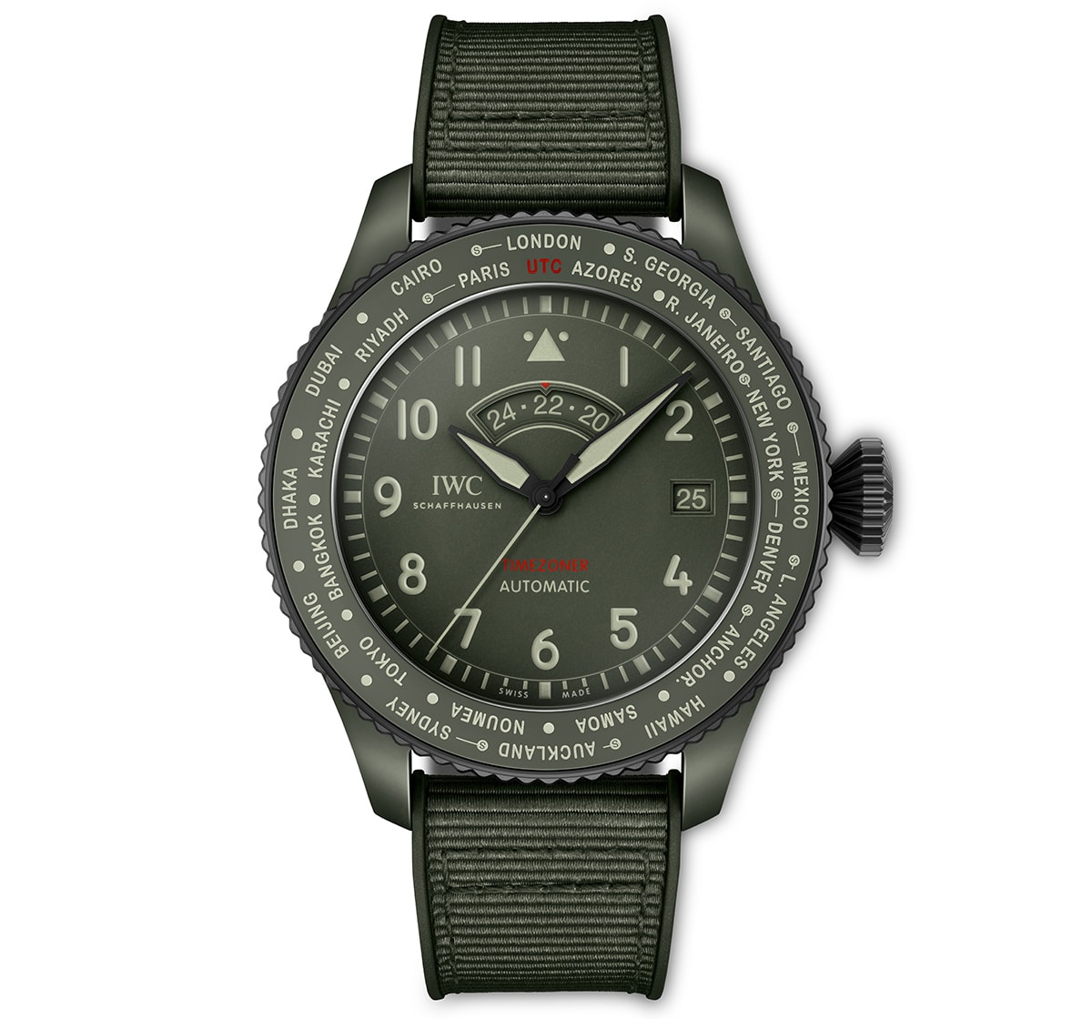 Pilots Watch Timezoner TOP GUN Woodland prednji kadar