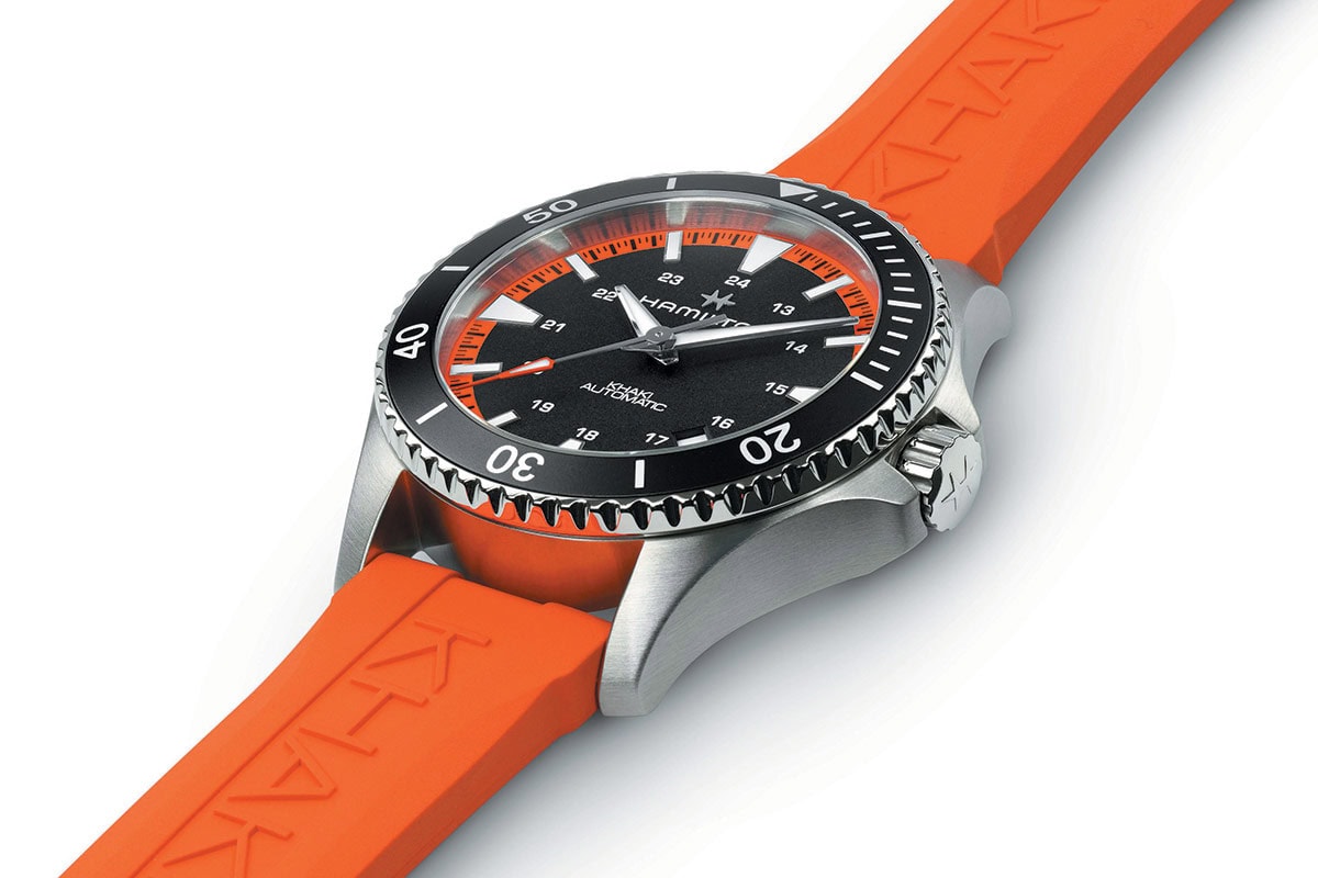 Hamilton Khaki Navy Scuba orange