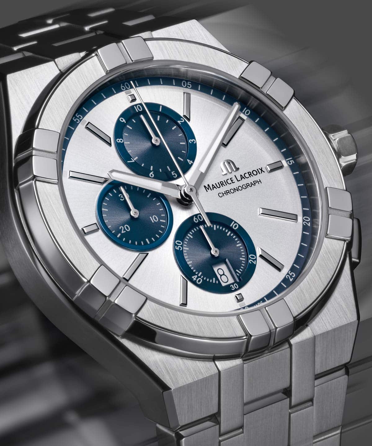 ML Aikon Quartz Chronograph detalji srebrni