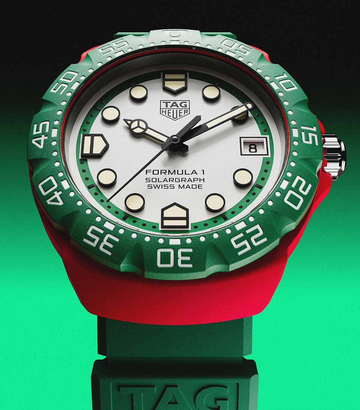 Tag Heuer Formula 1 Solargraph green