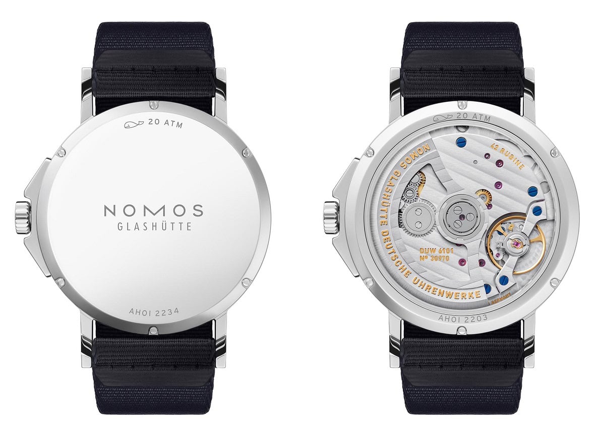 NOMOS Glashuette Ahoi neomatik 38 date duo back