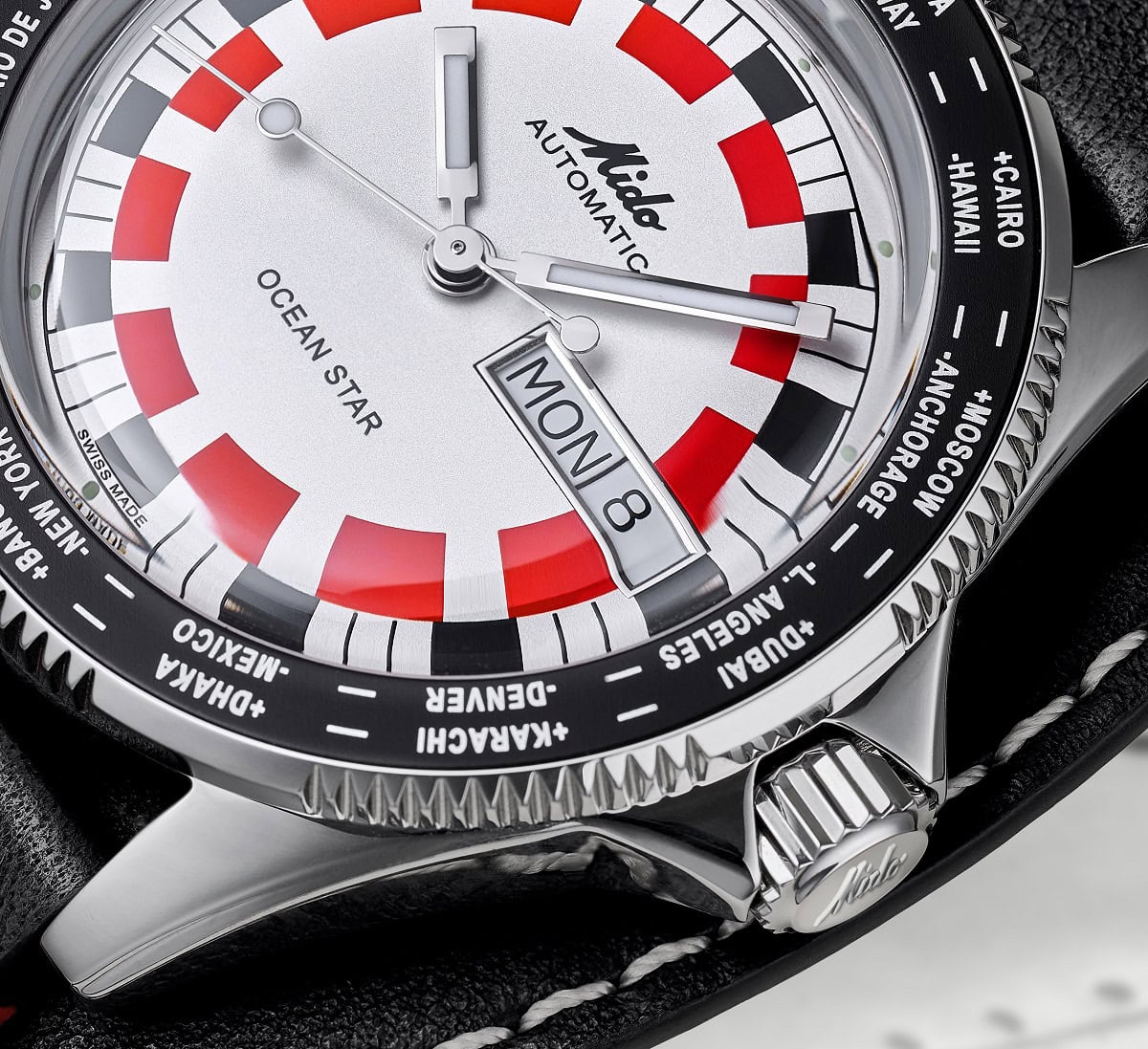 Mido Ocean Star Worldtimer detalji