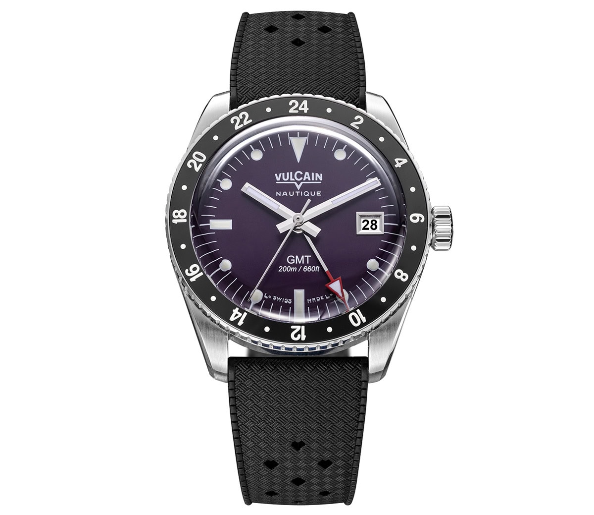 Vulcain Skindiver Nautique GMT Purple prednji kadar