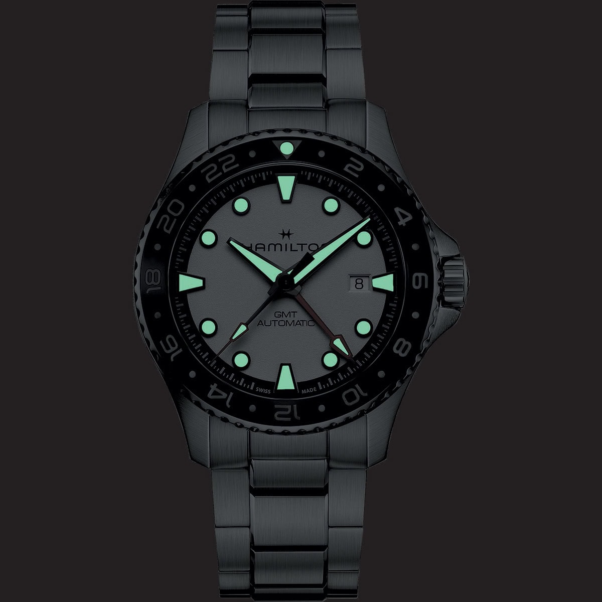 Hamilton Khaki Scuba GMT luminacija