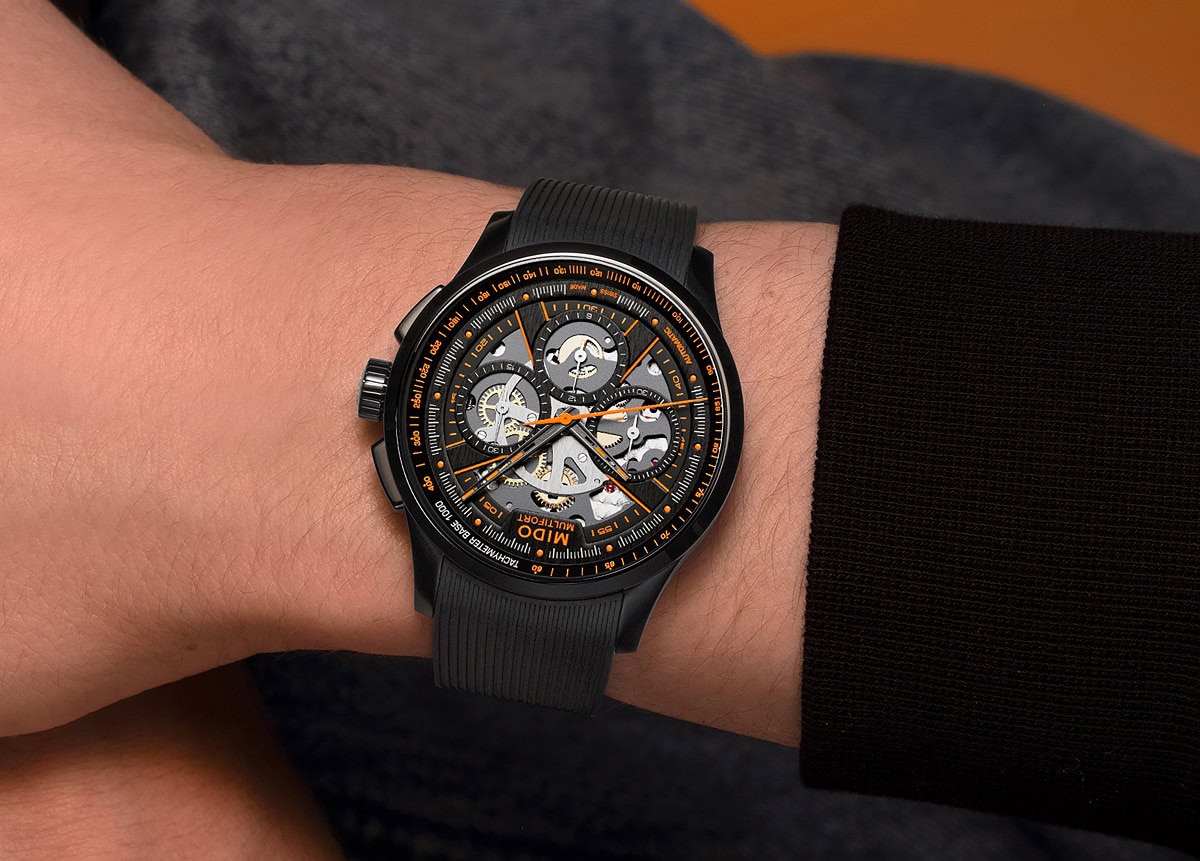 Mido Multifort Skeleton Chronograph na ruci