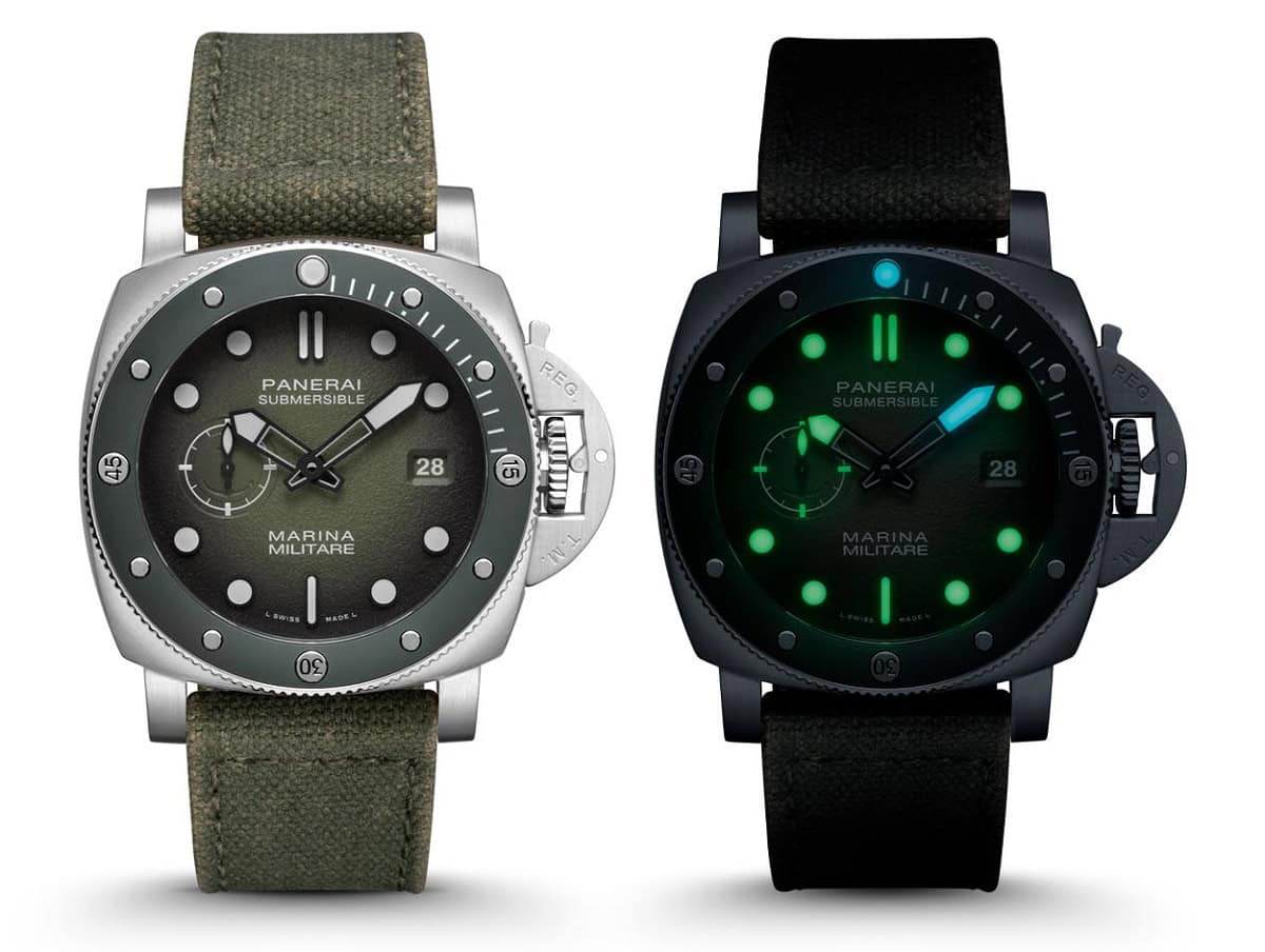 Panerai Submersible Marina Militare PAM01697 soldat night preview