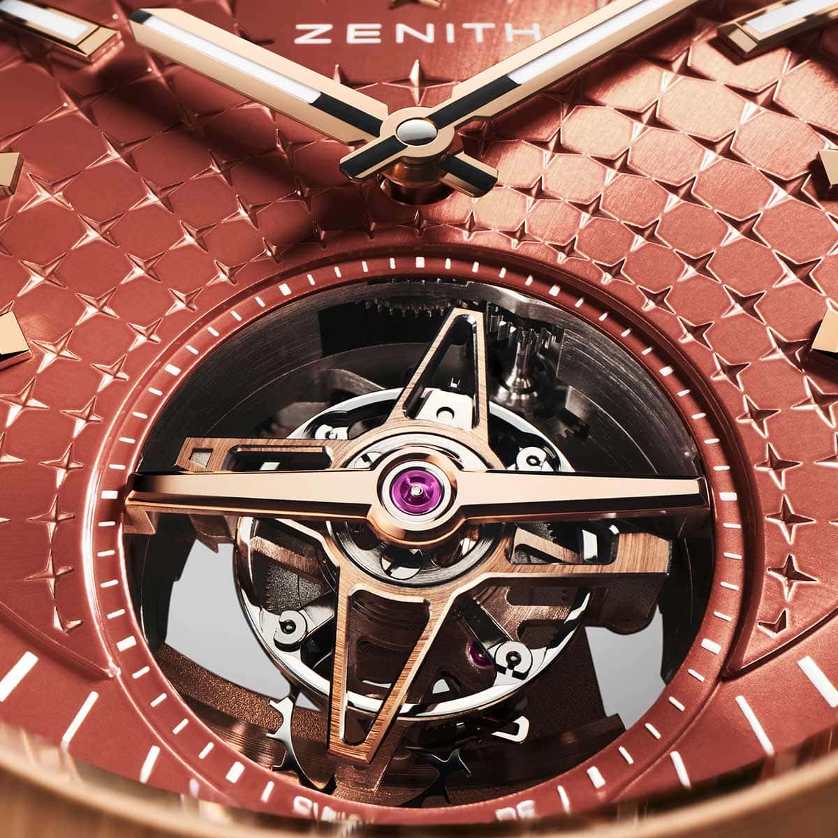 Zenith Defy Skyline Gold Tourbillon detalj