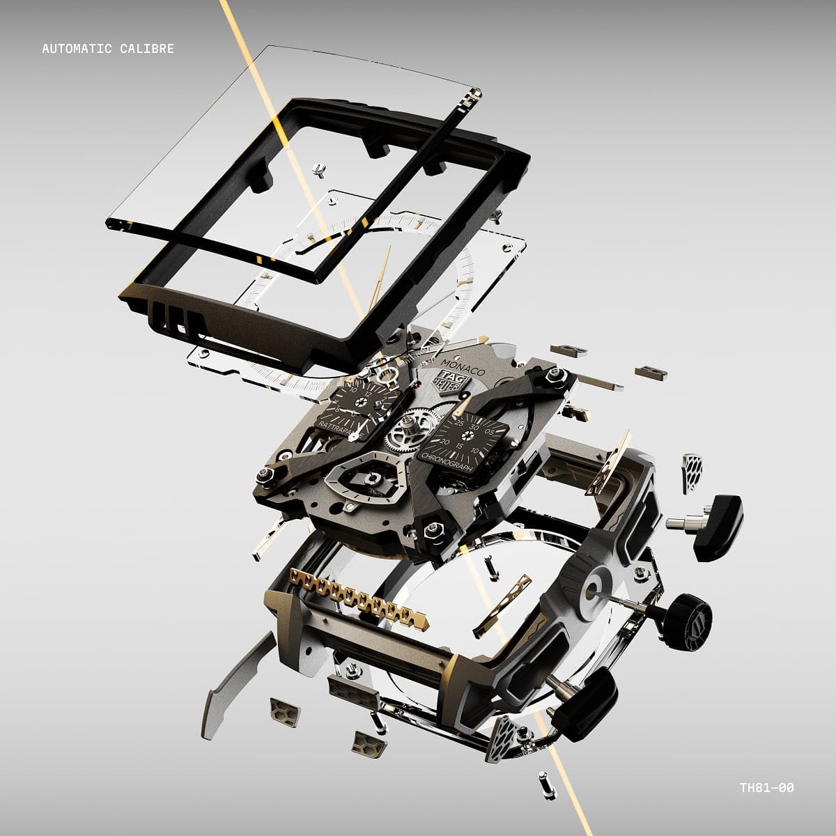 TAG Heuer Monaco Split Seconds Chronograph Air 1 presek