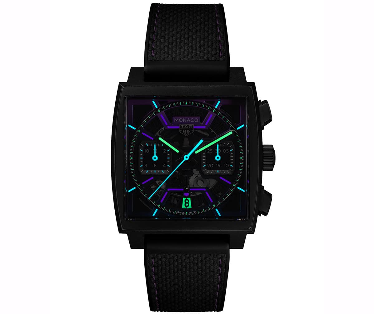 Tag Heuer Monaco Chronograph Skeleton luminacija